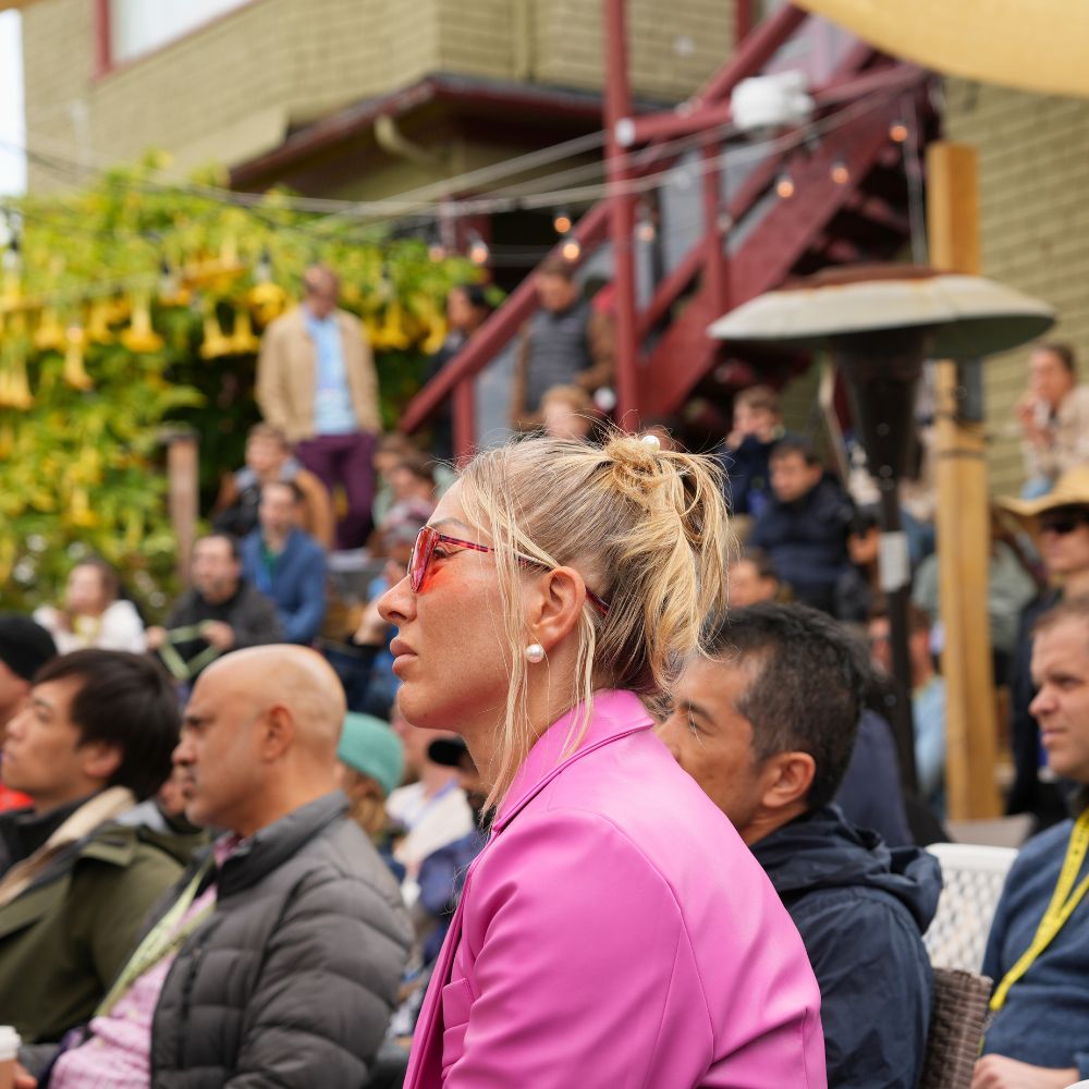 Vitalist Bay 2025 - Engaged audience member